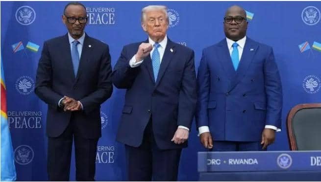 RDC-Rwanda: Tshisekedi et Kagame signent un accord de paix sous l&rsquo;égide de Trump
